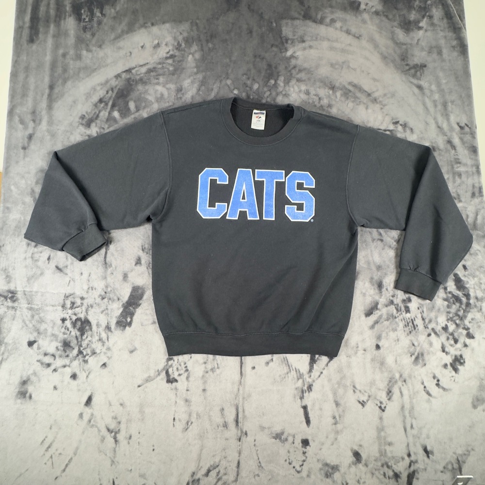 Jerzees Sweatshirt Mens Medium Black UK Kentucky Wildcats Cats Pullover Logo